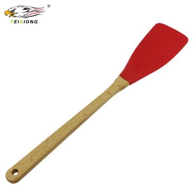 Eco Friendly Bamboo Wood Handle Kitchen Silicone Spatula